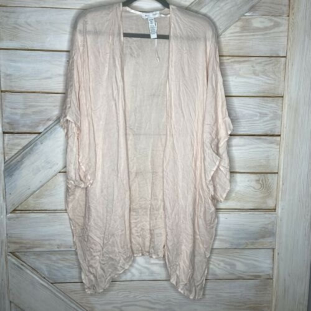 Nordstrom Duster Kimono Light Pink Cover-up Solid Open-Front